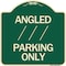 Signmission Angle Parking W/ Bidirectional Arrow 1 Heavy-Gauge Aluminum Sign, 18" x 18", G-1818-24346 A-DES-G-1818-24346 - alternate 1